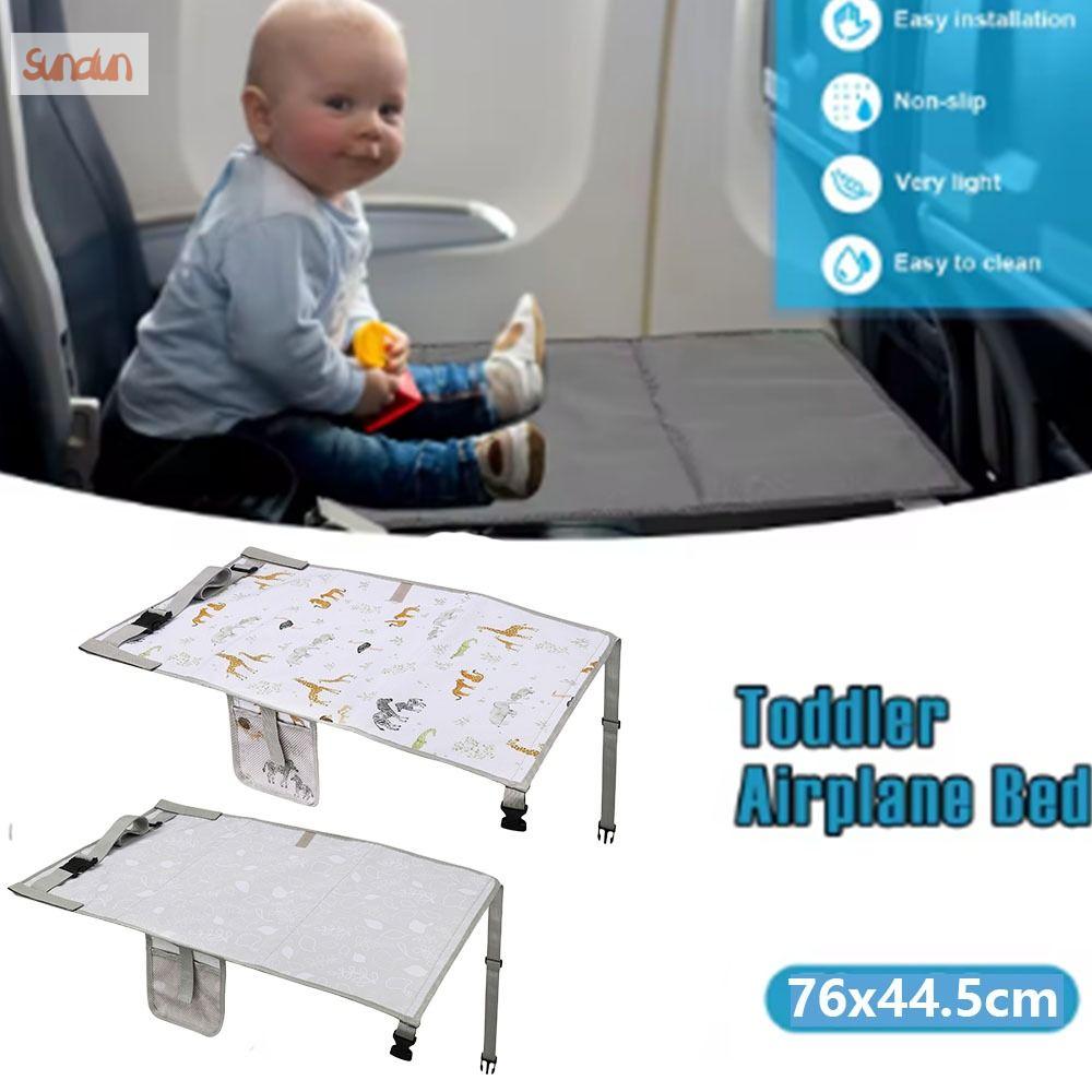 SUNDUN Thoáng khí Giường máy bay cho trẻ em có túi bên Thiết kế thoải mái Ghế nghỉ chân dạng võng Dễ thương Thoải mái Bộ mở rộng ghế cho trẻ nhỏ Giường