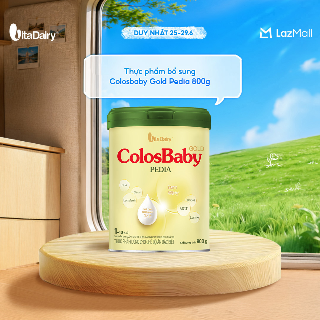 Thực phẩm dùng cho chế độ ăn đặc biệt Colosbaby Gold Pedia 800g