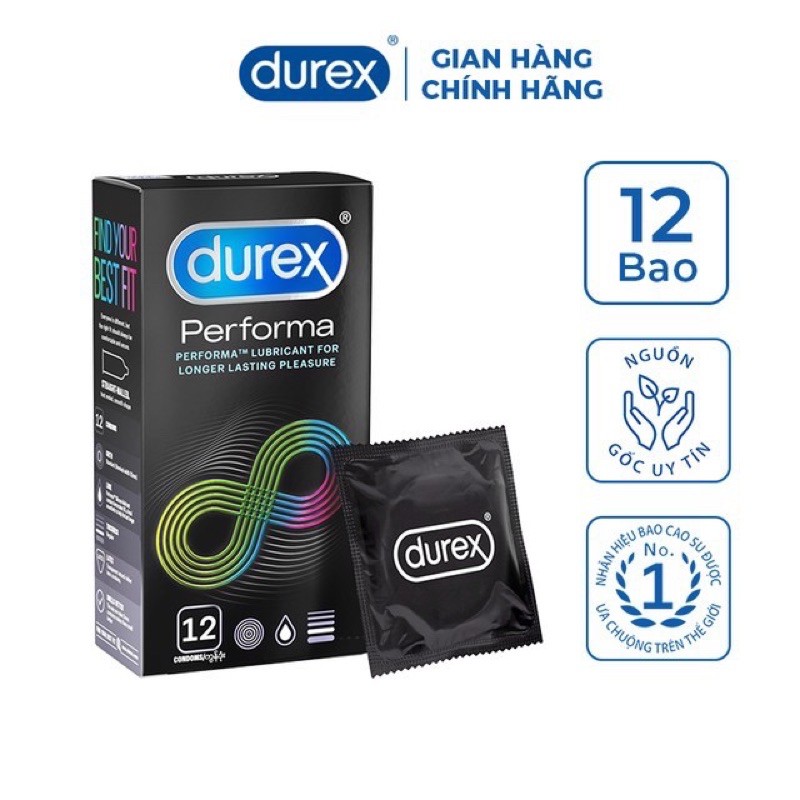 12 bao cao su durex performa