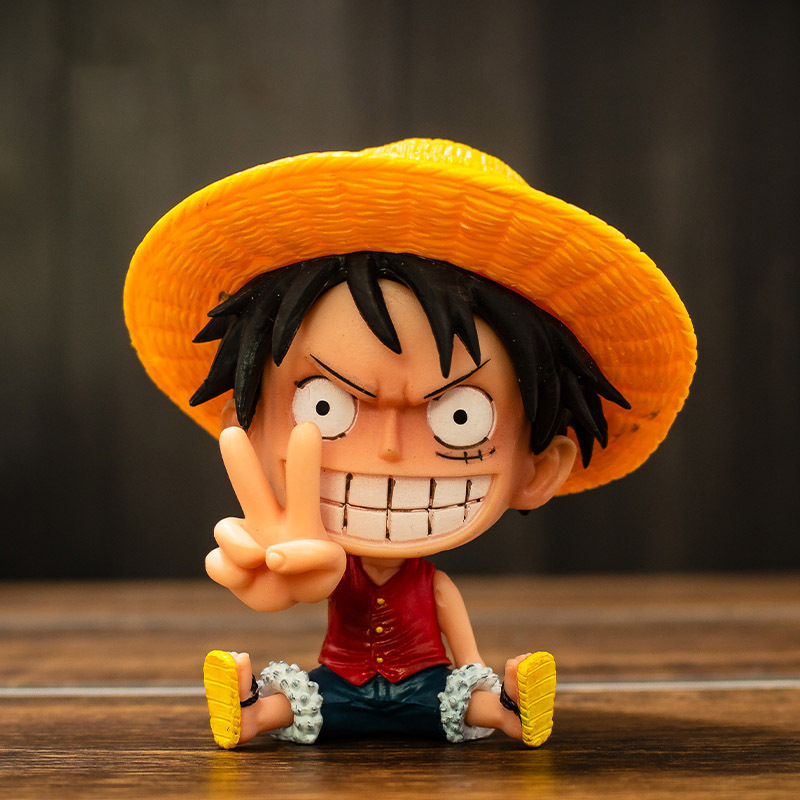 【Must-Have Style】 14 Styles One Piece Zoro Luffy Sanji Anime Figure Ver. Robin Nami Brook Chopper PVC Car Decoration Figures Ace RANKY Usopp Model