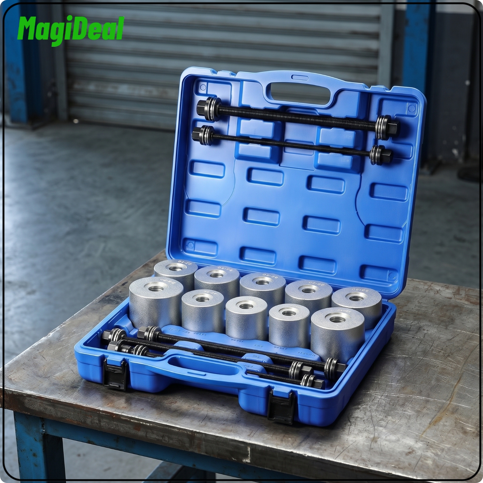 MagiDeal 27 Pieces Size-Marked Sleeves Vehicle Bushing Press Kit Threaded Rod Bushing Removal Tool Kit for Mechanics, Auto Repair Workers Giá 5,006,753 Đồng*Miễn phí vận chuyển