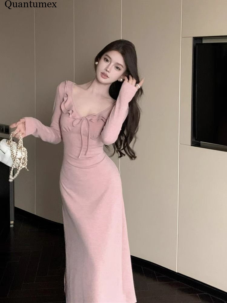 Quantumex.VN Cô gái ăn mặc mày chic trendy thông thường rực rỡ WLQ242048H