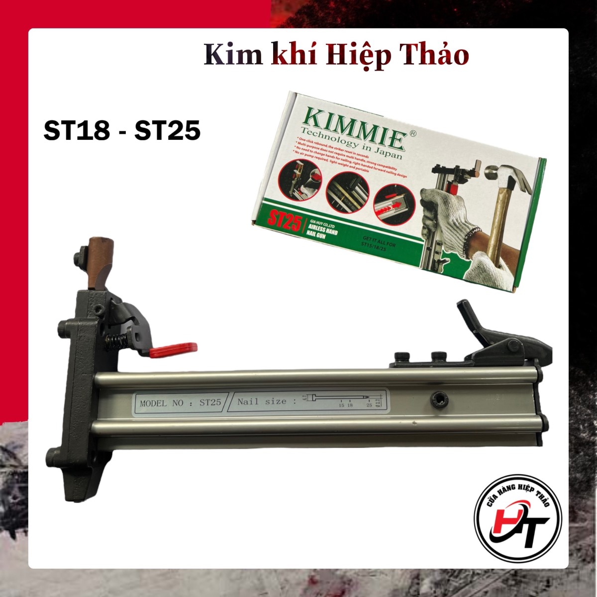 Dụng cụ đóng đinh bê tông St25 hỗ trợ bằng tay búa đóng nẹp điện tường ST18 DCDDST-25KM