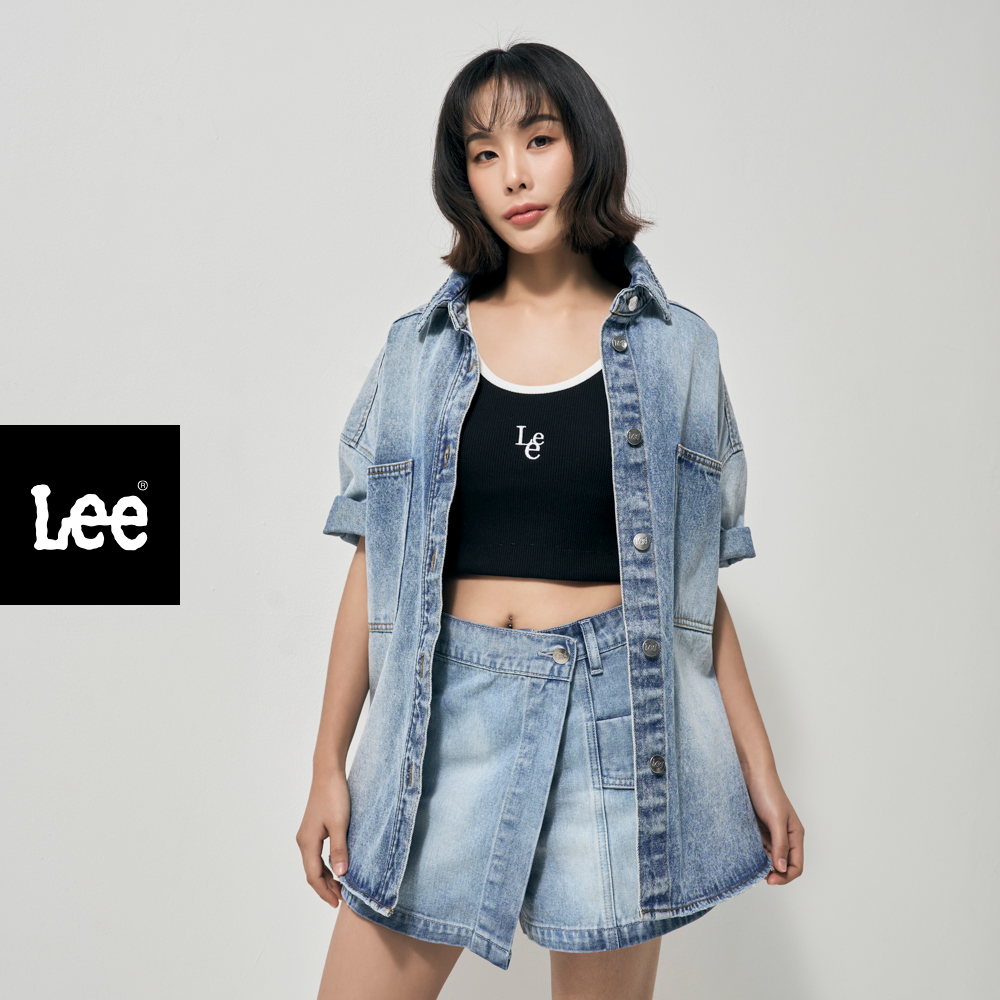 LEE เสื้อเชิ้ตแขนสั้นผู้หญิง คอลเลคชั่น Lee Pink ทรง Oversize รุ่น LE F324WSHSN19 ราคา 1,256 บาท*ส่งฟรี