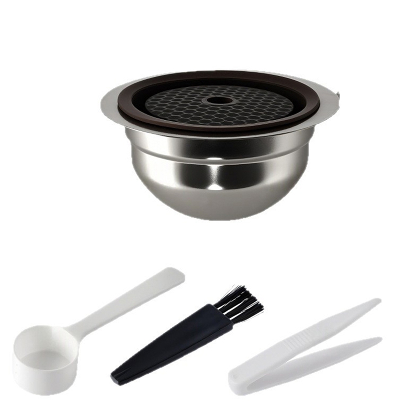 [Waanon]Vertuoline Large Coffee Machine Reusable Silicone Lid Coffee Cup 150ml, Reusable Stainless Steel Coffee Pods