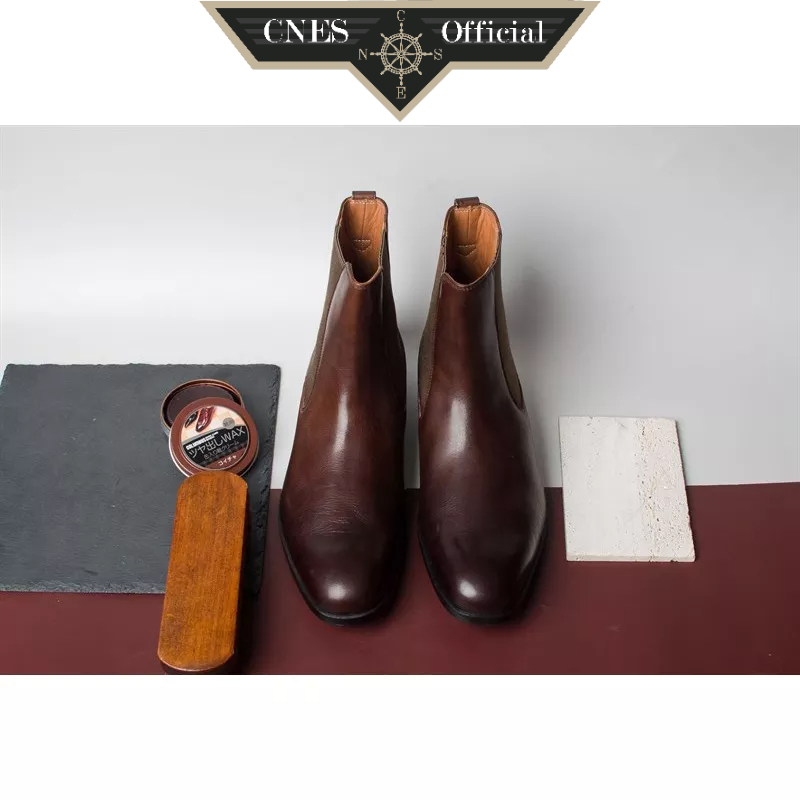 Giày Boots Nam Cao Cổ Kiểu Dáng Chelsea Thời Trang Da Bê Cao Cấp Thương Hiệu CNES (CNS B 100 (2023)