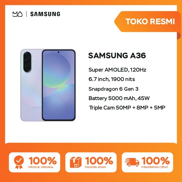 Samsung Galaxy A36 5g 8/256Gb - Official Guarantee Free 25Watt Adapter Harga  5,088,000 Ringgit*Penghantaran Percuma