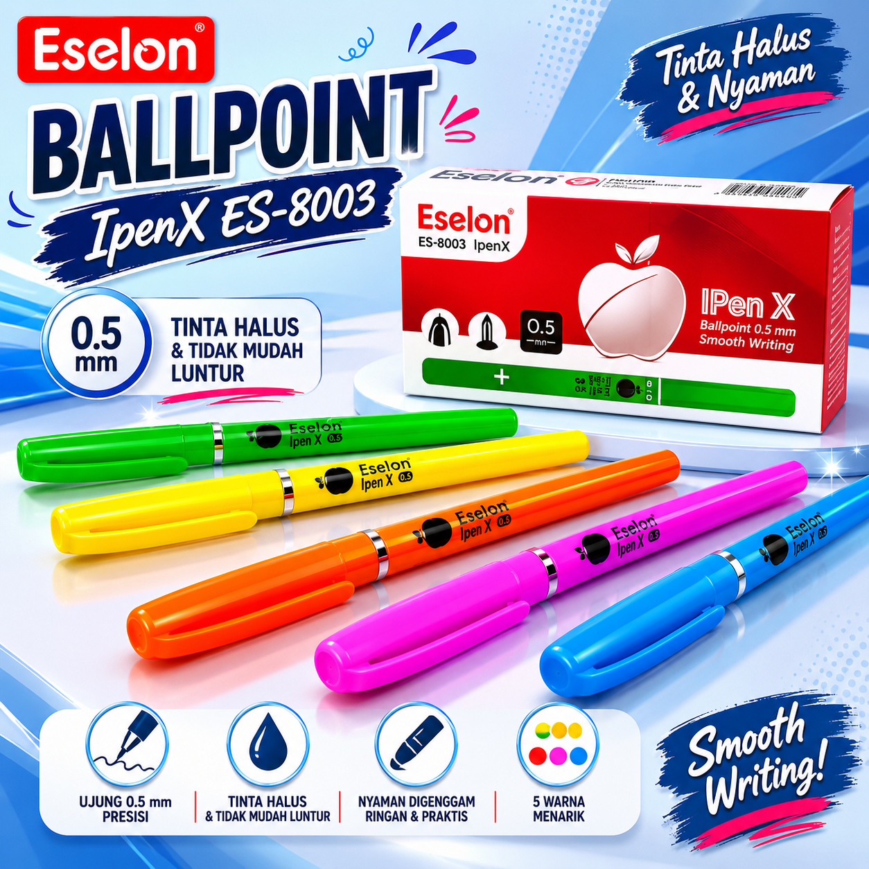 12pcs Pulpen Gel 8003 IpenX Apel Eselon / YOUMEI G8003
