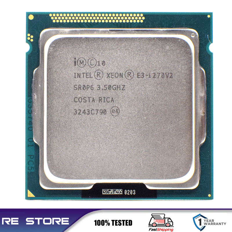 Được sử dụng trong Xeon E3 1270 V2 1270v2 Bộ vi xử lý 3.5GHz LGA 1155 8Mb lõi tứ CPU sr0p6