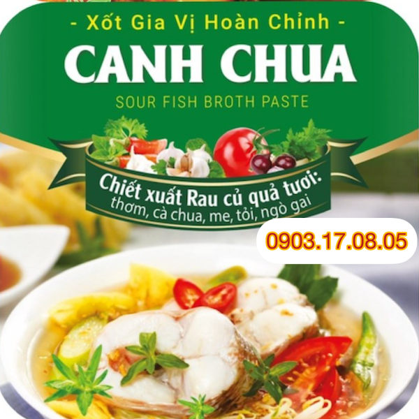(Hộp 20)Gia vị hoàn chỉnh CANH CHUA Barona (80gr)