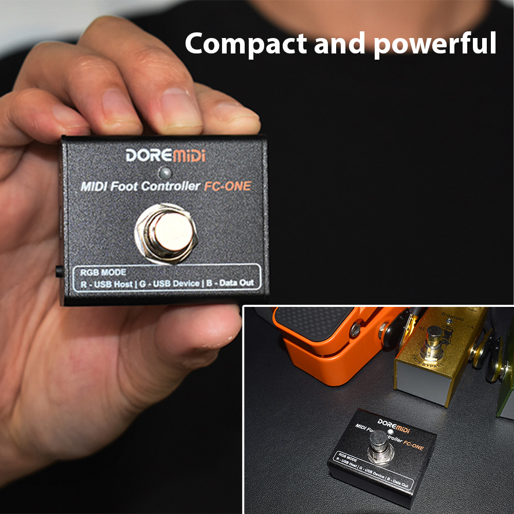 Tạo hiệu ứng cho Đàn ghita điện tùy chỉnh midi bàn đạp chân stomp điều khiển Phơ hỗ trợ đầu ra đồng thời của 16 tin nhắn Midi khác nhau FC một