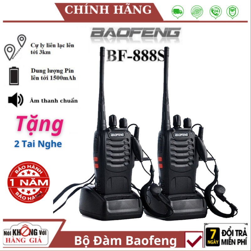 Bộ 2 Bộ đàm baofeng BF-888S , bộ đàm cao cấp , bộ đàm chuyên nghiệp , bộ đàm cầm tay , bộ đàm siêu xa , máy bộ đàm