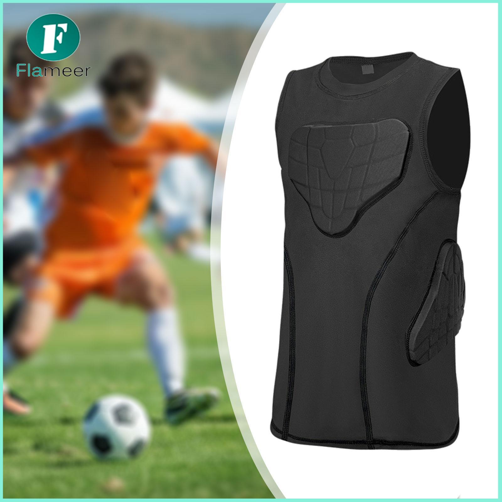 Flameer Rib Protector Vest Chest Protective Padded Gear Clothes Goal Keeper Top Breathable Training Top Suit for Skateboarding Boys ราคา 2,686 บาท*ส่งฟรี