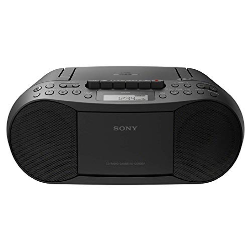 Sony CFDS70-BLK CD/MP3 Cassette Boombox Home Audio Radio, Black, With Aux Singapore