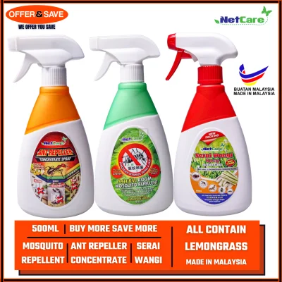 NetCare Lemongrass Insect Repellent Mosquito Repellent Ant Repellent Spray Non Toxic