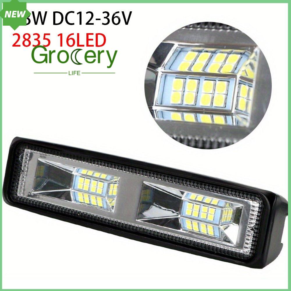 GROCERY LIFE 1Pcs/2Pcs Đèn rọi lái xe Đèn pha LED IP67 chịu được thời tiết Siêu sáng Đèn LED 48W Bền 12-36V Thanh đèn làm việc Dành cho ô tô xe máy xe tải