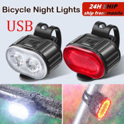 Super Bright USB Rechargeable Bicycle Lights Set - Brand TBD