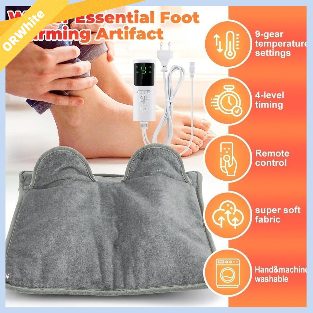 ORWHITE SHOP Hai Máy sưởi chân Nhiệt độ có thể điều chỉnh Hệ thống sưởi điện Đệm sưởi dưới bàn Tiết kiệm năng lượng Công nghệ sưởi ấm Chăn điện mùa đông Mùa đông