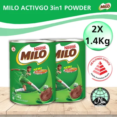 (Bundle of 2) MILO ACTIV-GO Regular Powder Tin 1.4KG