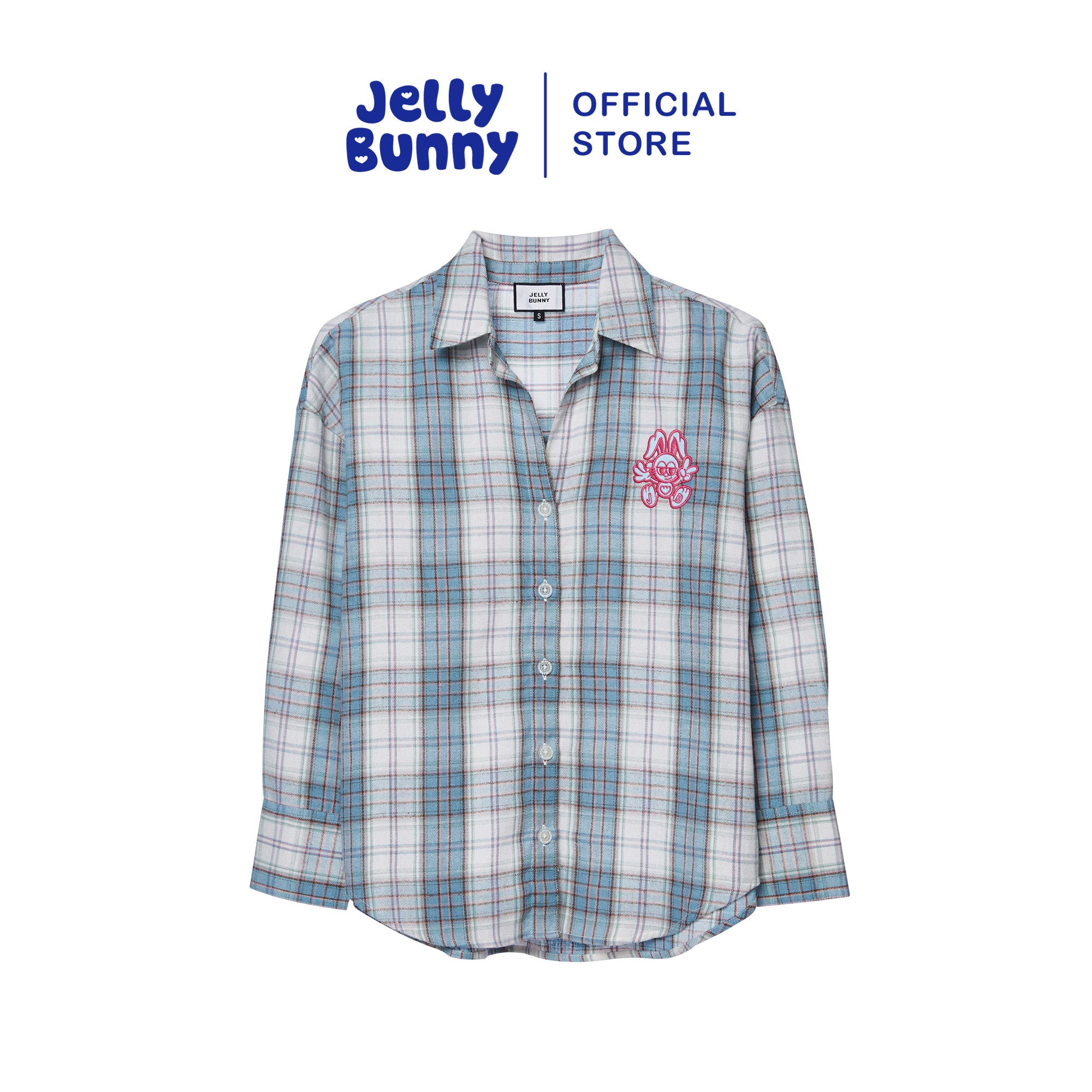 JELLY BUNNY PLAID EMBROIDERED LONG SLEEVE SHIRT B26WGWA014 ราคา 1,590 บาท*ส่งฟรี