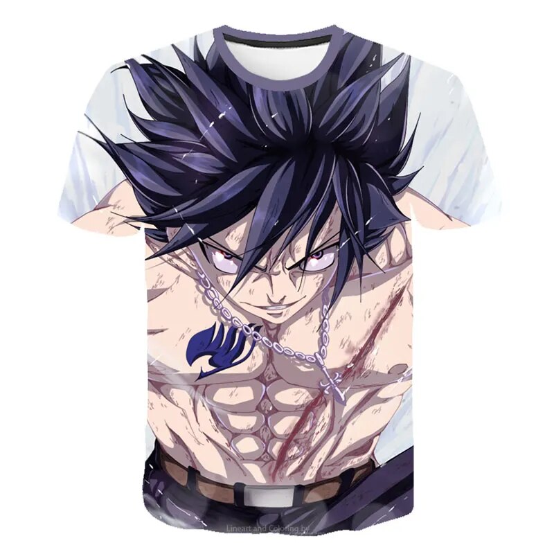 2023 New Anime Fairy Tail 3D Printed T-shirt Men Women Hip Hop Summer  Casual T