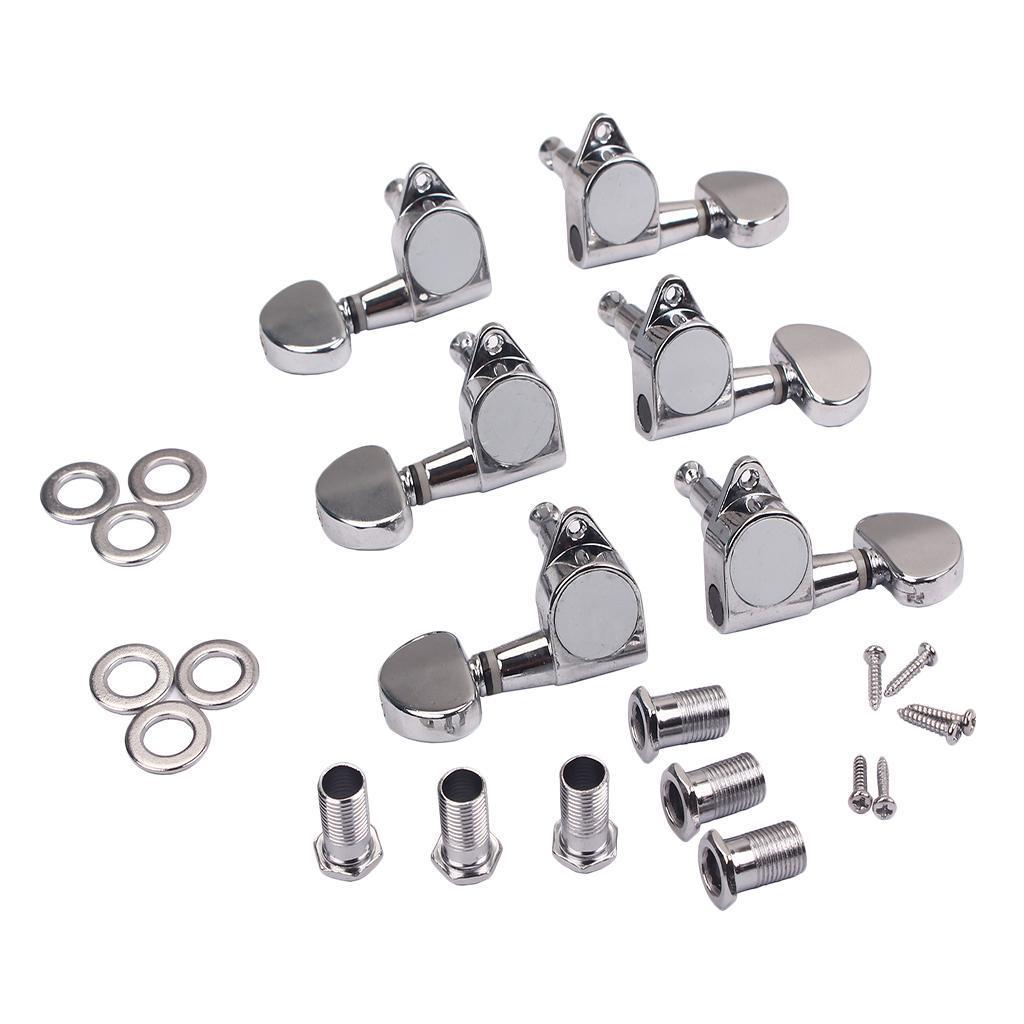 Ccgenius 1 bộ 3R 3L dây đàn ghi ta chốt vặn điều chỉnh dây đàn phím đầu máy cho bộ phận Đàn ghi ta