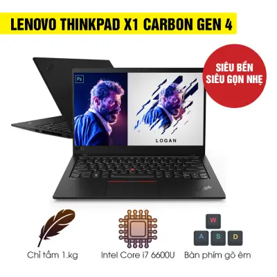 Laptop Lenovo X1 Carbon Gen 4: i7-6600U RAM 8GB SSD 256GB Màn hình 14 inch FHD