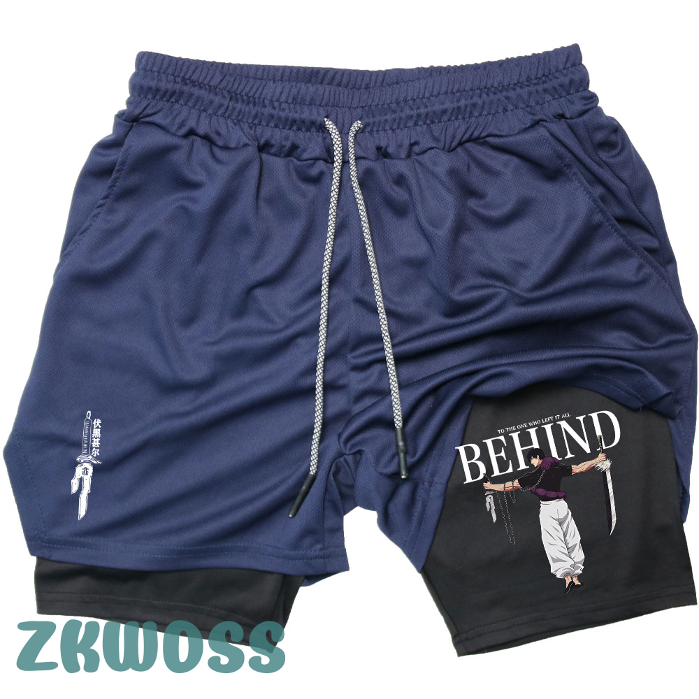 [Zkwdss] Quần Short biểu diễn Anime TOJI nam in tập thể dục quần soóc thể thao đơn giản tập luyện ch