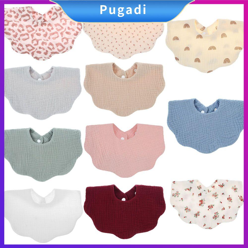 PUGADI Bông Gause Kid Nét Về Proxy Bib Cho Cô Gái Cậu Bé Bandana Trẻ sơ sinh Yếm Có Dây Đeo Bé Yếm Ăn Nước Bọt Khăn Khăn cho trẻ sơ sinh