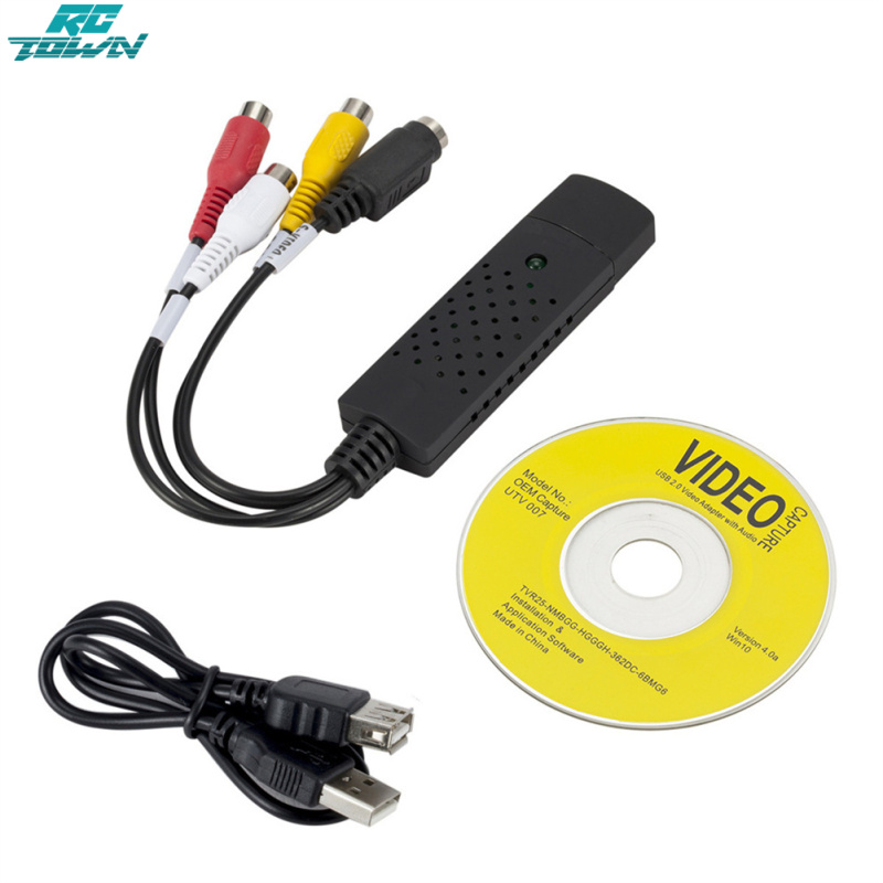 USB เครื่องบันทึกวิดีโอ VHS การ์ดบันทึกวิดีโอ2.0เพื่อเครื่องแปลงไฟล์ดิจิตอลวิดีโอที่เข้ากันได้กับระบบ Windows 7/8/10 ราคา  97 บาท*ส่งฟรี