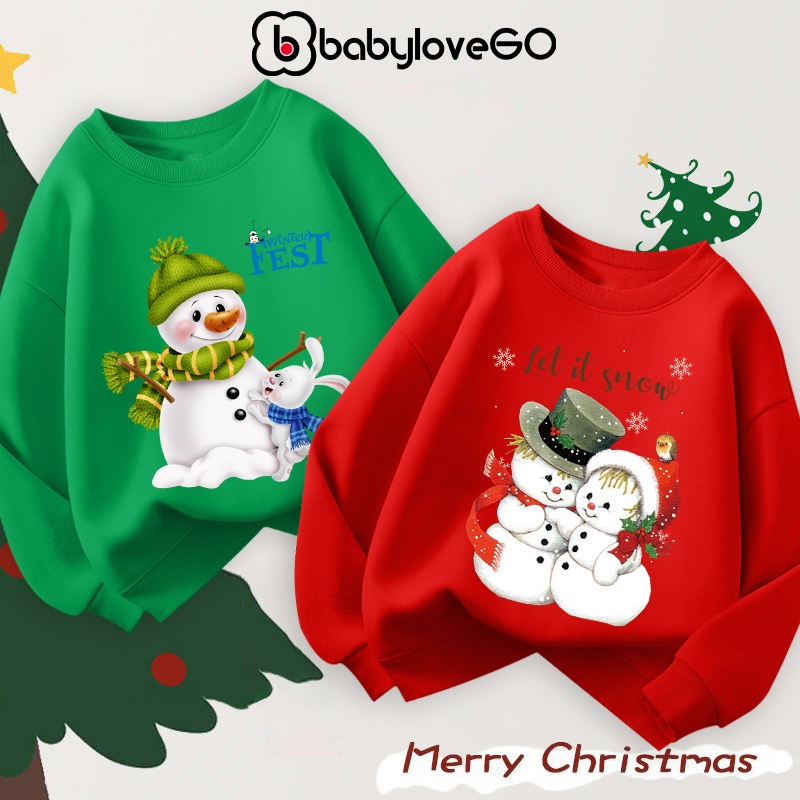 Áo nỉ cho bé Merry Christmas 2023 áo sweater cho bé trai bé gái đồ Noel