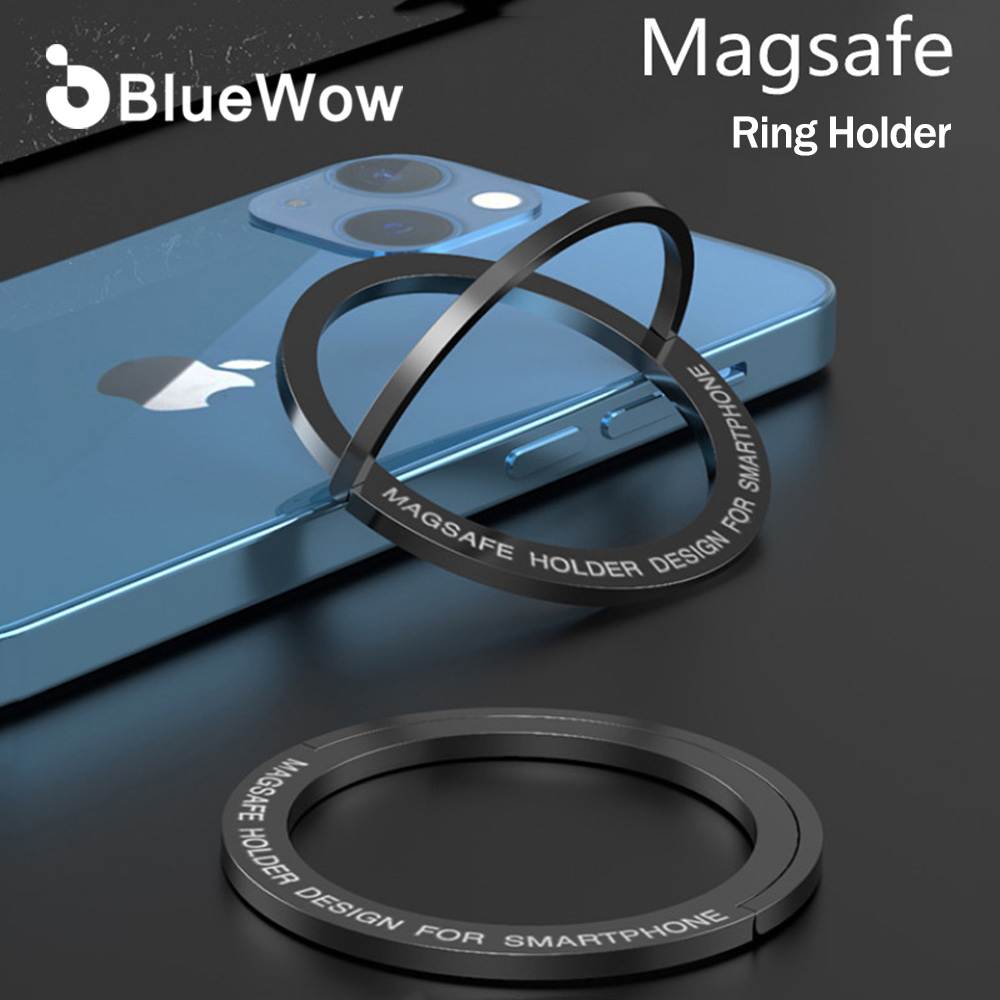 Bluewow Magsafe Nhẫn Chủ Đối Với Magsafe chuông điện thoại di động Chủ Đối Với iPhone 12 13 Pro Max điện thoại nhỏ Đứng Có Thể Tháo Rời kẹp điện thoại di động Chân Đế