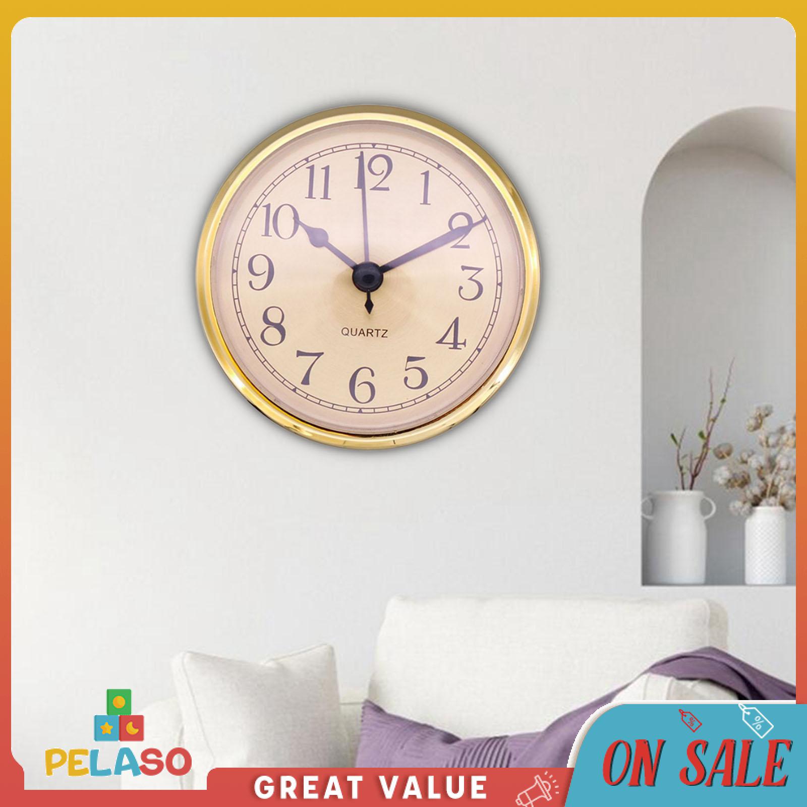 Pelaso cổ điển Đồng hồ thạch anh chèn thạch anh phong trào 3.54 "dát đồng hồ đầu cho phòng khách