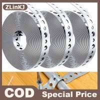 ZLinKJ เทปเหล็กชุบสังกะสี1ม้วนเทปโลหะหลายช่องที่เจาะไว้ล่วงหน้าสำหรับรองรับท่อและงานแผ่นโลหะ