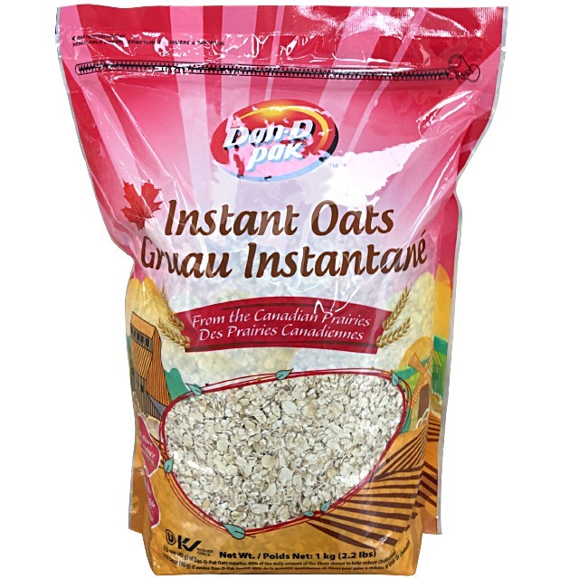 DAN D PAK -- TÚI HỒNG LỚN 1 Kg -- YẾN MẠCH CÁN VỠ SX CANADA Instant Oats