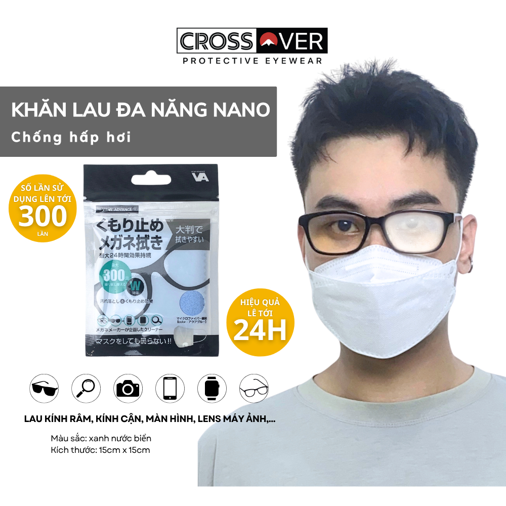Khăn Lau Nano Chống Hấp Hơi Dành Cho Người Đeo Kính Mắt - Sử Dụng 300 Lần - Mỗi Lần Duy Trì 24h