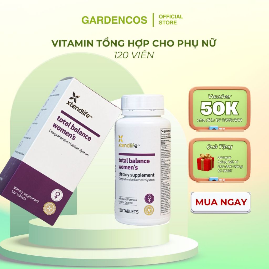 DB - Xtend-Life Total Balance Women's Vitamin Tổng Hợp Cho Phụ Nữ 120v - Gardencos