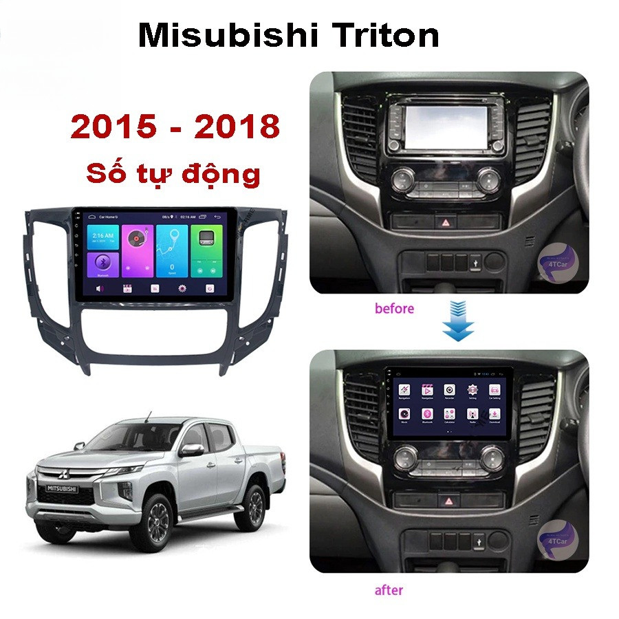 Mặt dưỡng Mitsubisi Triton 2015-2018 số tự động (9 inch)