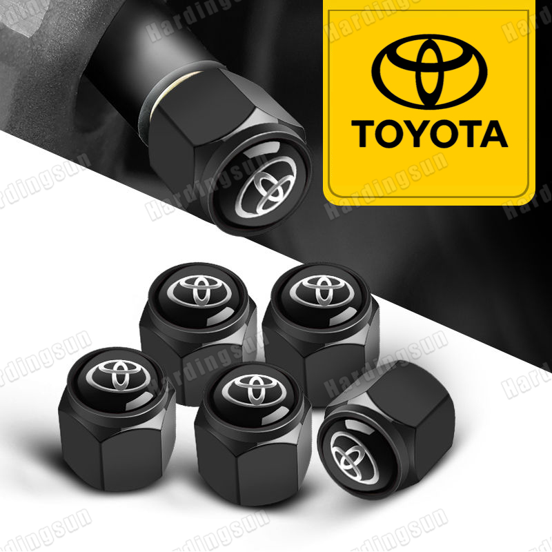 Harddingsun 4 miếng chống trộm cho TOYOTA TRD Fortuner gr Hợp kim kẽm lốp xe hơi phụ kiện thân van mũ với một Cờ lê móc chìa khóa