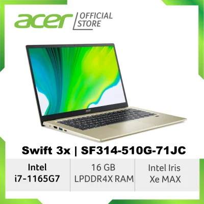Acer Swift 3x SF314-510G-71JC/SF314-510G-71P6 laptop with LATEST 11th Gen Intel Core i7-1165G7 processor and Intel Iris Xe MAX graphics