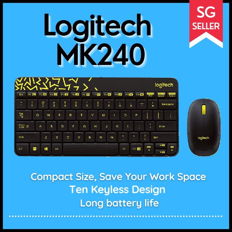 Logitech MK240 Mouse and Keyboard Combo(black) Singapore