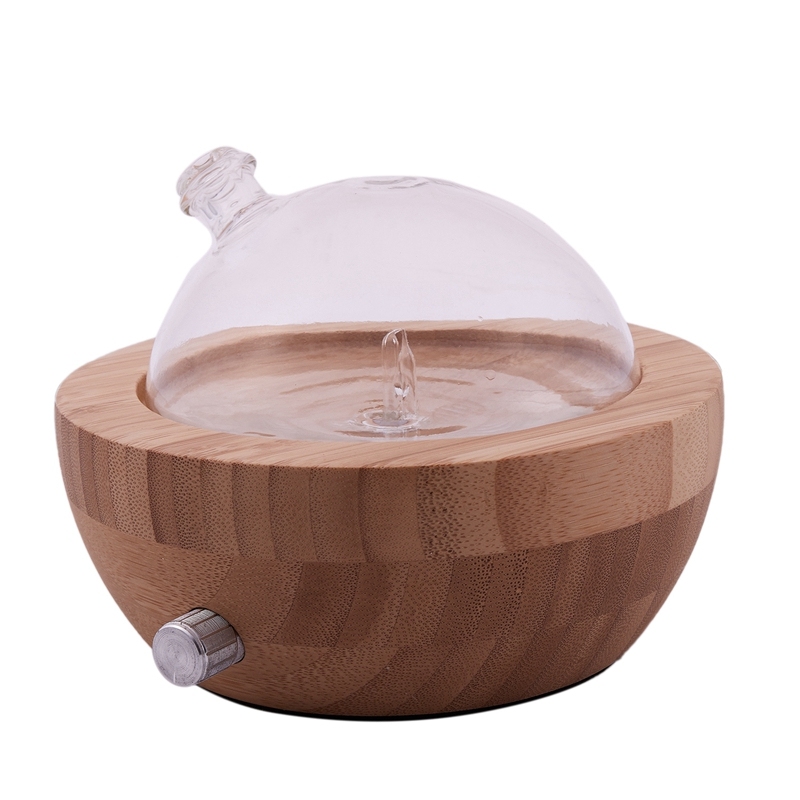 Wood Glass Essential Oil Nebulizer Aromatherapy Diffuser Humidifier Low Noise Mist Control Timer Control Humidifiers Us Plug Singapore