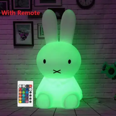 Dimmable Bunny Rabbit Lamp Led Night Light USB Charging Animal Cartoon Living Room Lamp