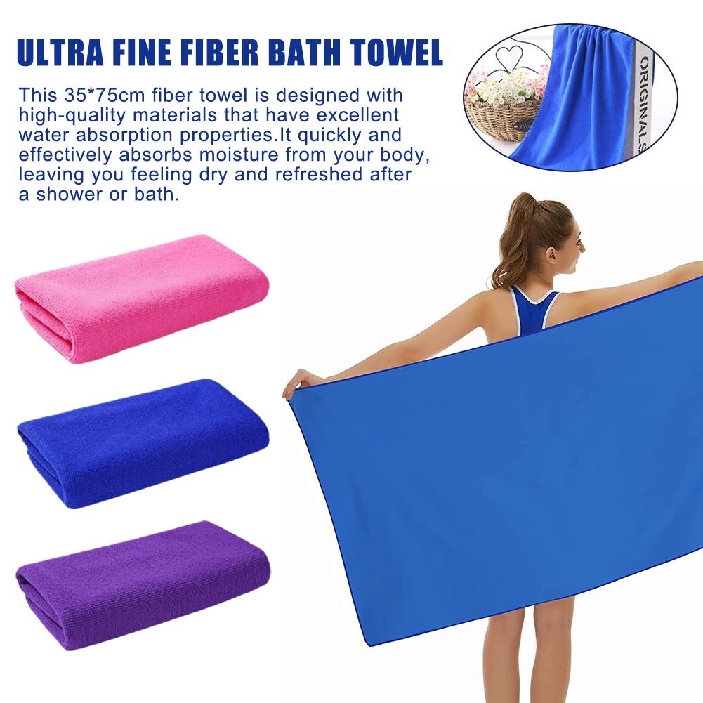 Luxury Large Towel 35*75cm Absorbent Quick-Drying Bath Shower Towel  Absorbent Soft Comfort Microfiber Breathable Beach Towels