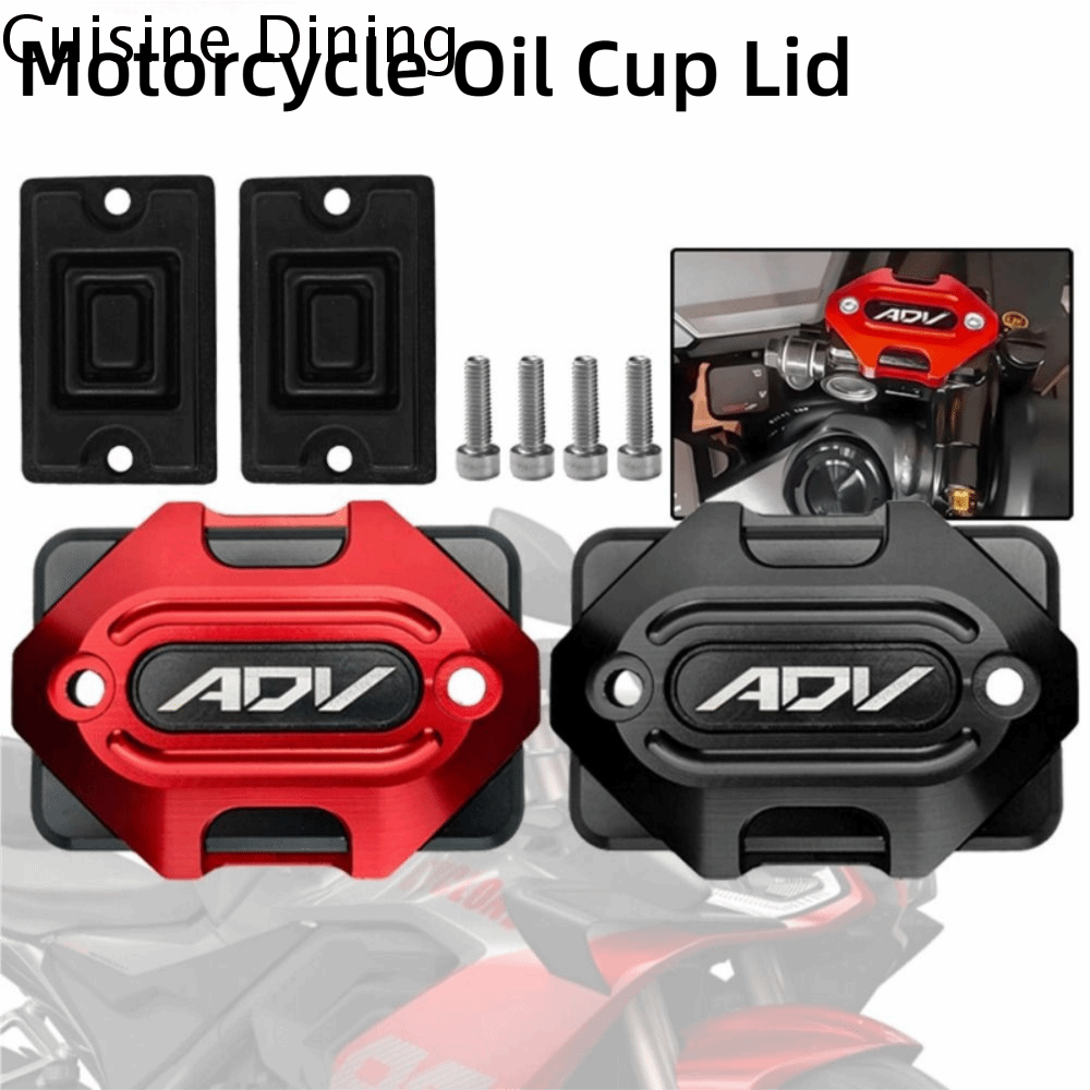 CUISINE 2Pcs Hợp kim nhôm Nắp cốc dầu xe máy có ốc vít Độ bền nâng cao Nắp bình chứa dầu phanh Phong cách mới Chất lượng cao cấp Nắp xi lanh chính Tay đua ADV