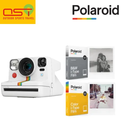 Polaroid Now+ i‑Type Instant Camera Bundle (Polaroid Now+ & i-Type Colour Film + i-Type B&W Film)