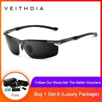 VEITHDIA Men's Aluminum Magnesium SunGlasses HD Polarized Glasses Eyewear Sunglasses For Men 6592