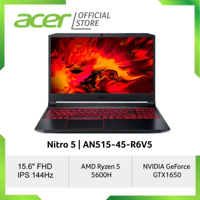 [New Arrival ] Acer Nitro 5 AN515-45-R6V5 15.6 inch FHD IPS 144Hz Gaming Laptop | NVIDIA GTX 1650 | AMD Ryzen 5 5600H Processor