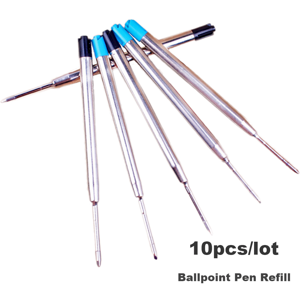 EIGH 10PCS/LOT 0.5mm Trường học Văn phòng Vật dụng viết Đổ mực bút bi Mực xanh / đen Kim khí Lõi trung bình
