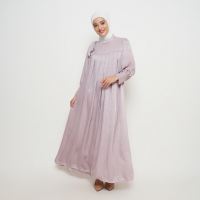 Gamis Wanita Pakaian Muslim Wanita Warna Dusty Pink SR264